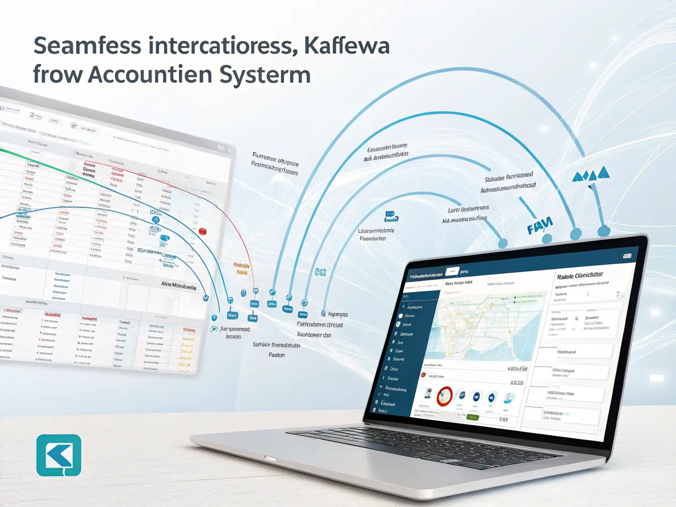 A visual representation of seamless integration between Payhawk Platform and various accounting software, highlighting the ease of data synchronization and automated reporting.