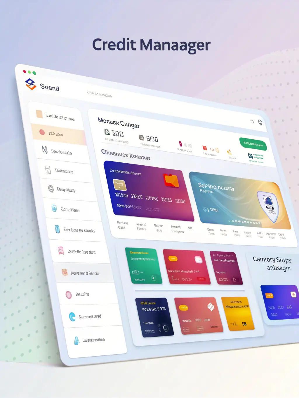 An image of a virtual card interface showcasing premium features such as enhanced security measures, customizable spending limits, and detailed reporting tools.