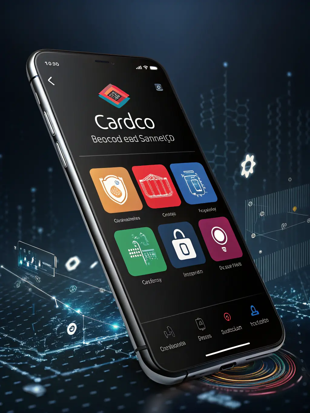 A sleek virtual card with a premium design, highlighting exclusive features and enhanced performance for premium users.
